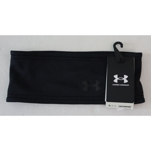Under Armour 1321168 003 Men's One Size Fits All Black Storm Elements Headband - Picture 1 of 3